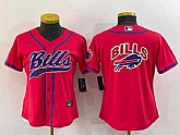 Youth Buffalo Bills Red Team Big Logo With Patch Cool Base Stitched Baseball Jersey,baseball caps,new era cap wholesale,wholesale hats
